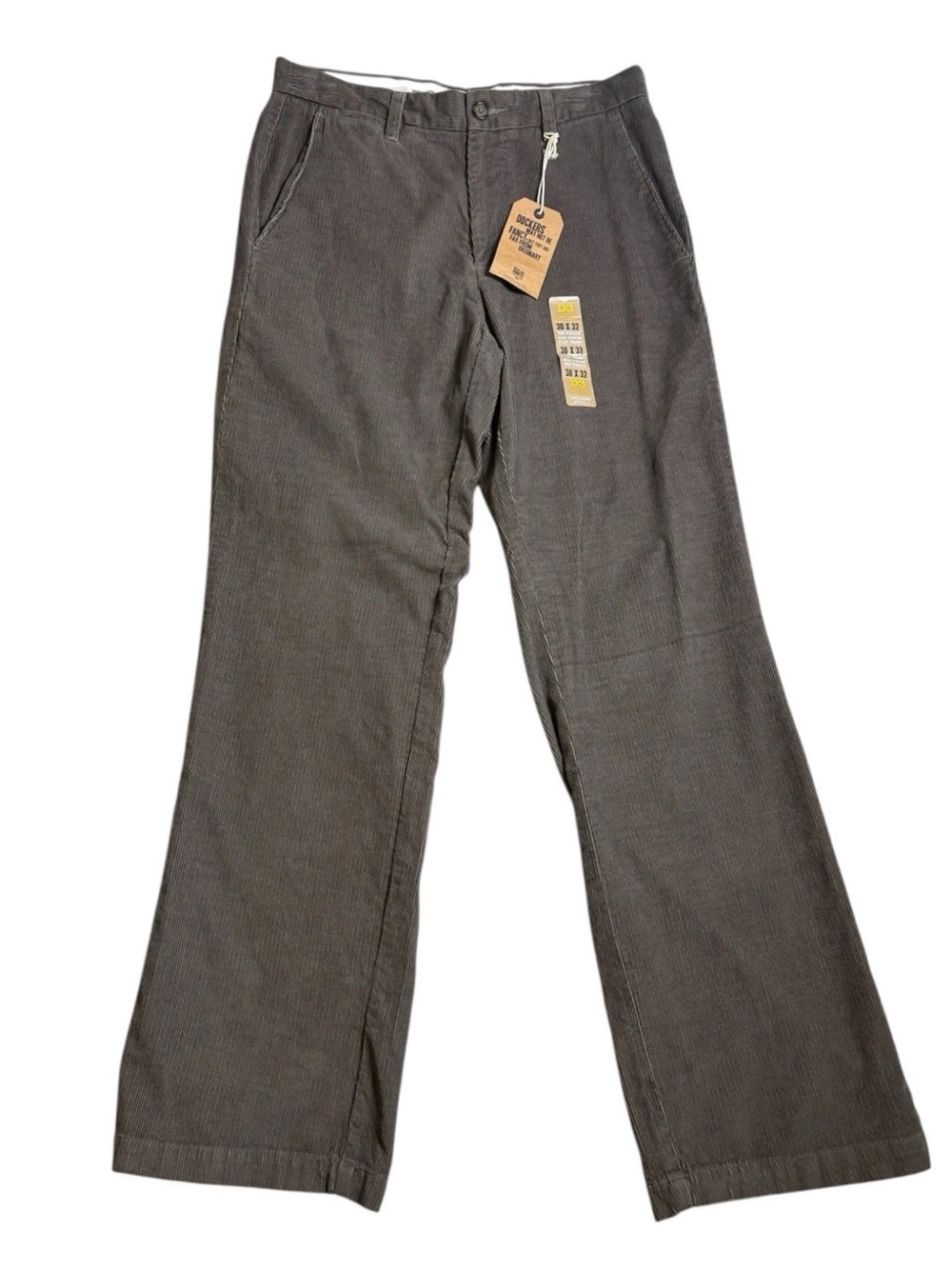 Dockers 30X32 D3 Classic Fit The Soft Khaki Corduroy 100% Cotton Flat Front